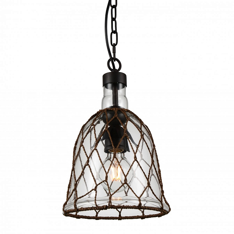 Подвесной светильник bell fishnet pendant lamp Черный Подвесной светильник bell fishnet pendant lamp Черный в Саратове | Loft Concept