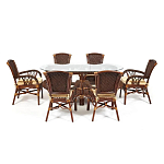 Комплект обеденный из ротанга Eloise grand варинант исполнения - 1 | Loft Concept в Саратове