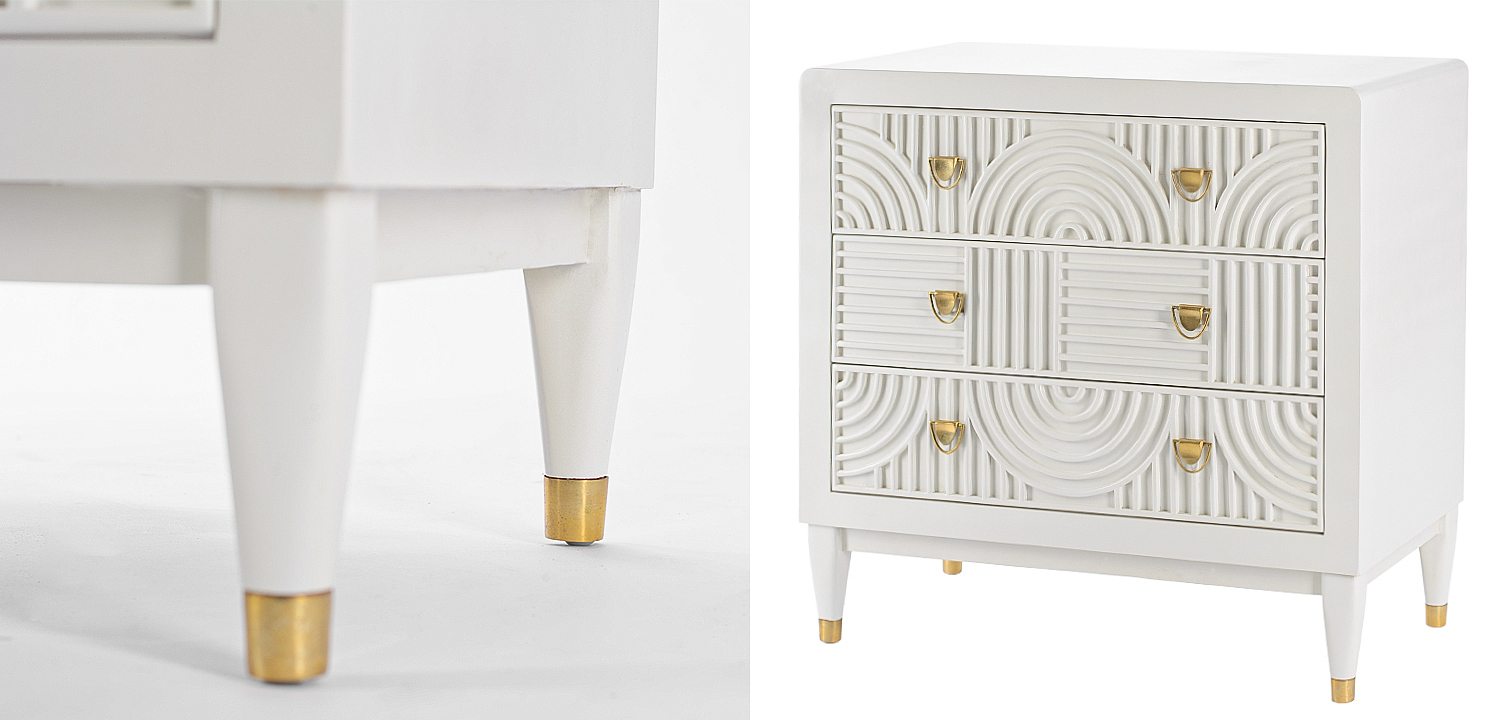 Комод с 3-мя ящиками Seymour Chest Of Drawers white Белый Комод с 3-мя ящиками Seymour Chest Of Drawers white Белый - Loft-Concept в Саратове