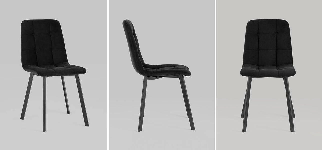 Стул NANCY S Chair Черный Велюр Стул NANCY S Chair Черный Велюр - Loft-Concept в Саратове