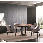 Обеденный стол круглый на чёрном фигурном основании Bosnia dinning table  варинант исполнения - 2 | Loft Concept в Саратове