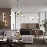 Светодиодное бра Rovelly Black 95 см варинант исполнения - 4 | Loft Concept в Саратове