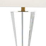 Настольная лампа с прозрачным корпусом и прямоугольным тканевым абажуром Charm and Luxury варинант исполнения - 1 | Loft Concept в Саратове