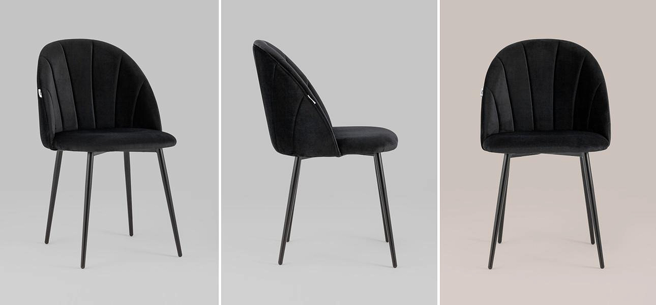 Стул Balsari S Chair Черный Велюр Стул Balsari S Chair Черный Велюр - Loft-Concept в Саратове