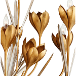 Люстра золотого цвета в виде цветков крокуса Hanging Flowers варинант исполнения - 1 | Loft Concept в Саратове