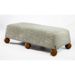 Банкетка Wakonda Gray Zebra с деревянными шариками  варинант исполнения - 1 | Loft Concept в Саратове