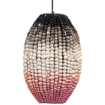 Подвесной светильник вертикальной овальной формы украшенный круглыми бусинами Gradient Oval Pink Pendant Lamp  варинант исполнения - 1 | Loft Concept в Саратове
