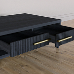 Кофейный стол Primo с двумя ящиками Черный дуб варинант исполнения - 7 | Loft Concept в Саратове