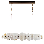 Подвесной светильник с фигурными элементами из белого алебастра Cryptocrystalline Stone варинант исполнения - 1 | Loft Concept в Саратове