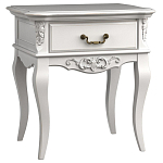 Тумба прикроватная белого цвета из массива бука в стиле прованс White Provence варинант исполнения - 2 | Loft Concept в Саратове