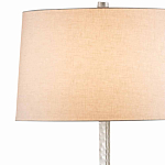 Торшер с тканевым абажуром на серебряном фактурном каркасе Thin Fakutra варинант исполнения - 1 | Loft Concept в Саратове