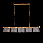 Люстра линейная с текстурными овальными абажурами Splendor Palace Style варинант исполнения - 2 | Loft Concept в Саратове