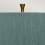 Настольная лампа с коническим дымчато-зелёным абажуром из искусственного шёлка Quintiesse варинант исполнения - 4 | Loft Concept в Саратове