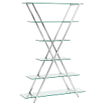 Стеллаж со стеклянными полками на стальном каркасе X-ray варинант исполнения - 1 | Loft Concept в Саратове