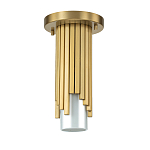 Потолочный светильник латунного цвета с цилиндрическим белым матовым плафоном Elstead Lighting варинант исполнения - 8 | Loft Concept в Саратове
