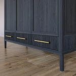 Большой Шкаф Primo Черный дуб с 3 дверьми и 3 выдвижными ящиками варинант исполнения - 6 | Loft Concept в Саратове