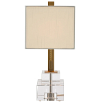 Настольная лампа прямоугольная на прозрачном основании Charm and Luxury варинант исполнения - 3 | Loft Concept в Саратове