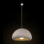 Подвесной светильник с куполообразным белым фактурным абажуром Sergey Makhno варинант исполнения - 3 | Loft Concept в Саратове