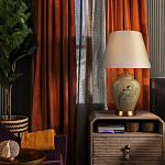 Настольная лампа бежевая с изображением птиц Slip Away варинант исполнения - 5 | Loft Concept в Саратове