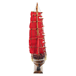 Декоративная модель деревянного парусника с красными парусами в подарочной упаковке With The low варинант исполнения - 3 | Loft Concept в Саратове