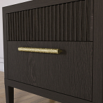 Прикроватная Тумбочка Primo с двумя ящиками Темный орех варинант исполнения - 3 | Loft Concept в Саратове