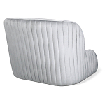 Барный стул со спинкой и подлокотниками на 4-х деревянных ножках Серый Велюр Ava Charm варинант исполнения - 3 | Loft Concept в Саратове