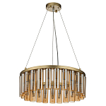 Люстра со стеклянными цилиндрическими плафонами Luminous Cylinders Amber Round варинант исполнения - 2 | Loft Concept в Саратове