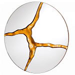 Зеркало кругле с декоративной золотой вставкой Golden Tree варинант исполнения - 1 | Loft Concept в Саратове