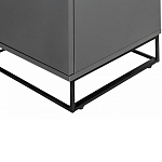 Шкаф-витрина цвета графит с полками и стеклянной дверью Strict Lines варинант исполнения - 5 | Loft Concept в Саратове