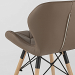 Стул с коричневым сиденьем из экокожи JEROEN варинант исполнения - 6 | Loft Concept в Саратове