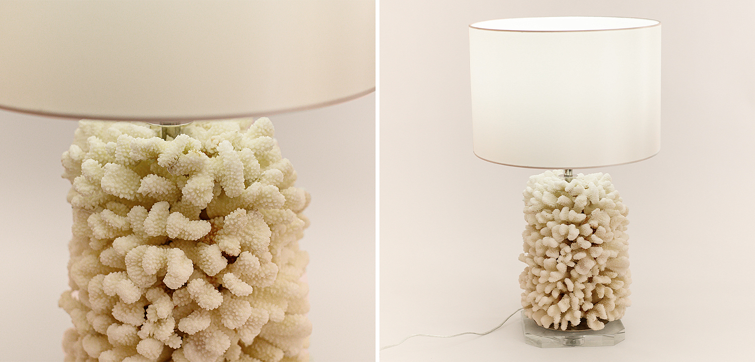 Настольная лампа Beige Coral Table Lamp с абажуром Настольная лампа Beige Coral Table Lamp с абажуром - Loft-Concept в Саратове