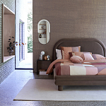 Зеркало овальное Curved Furniture бежевое варинант исполнения - 4 | Loft Concept в Саратове