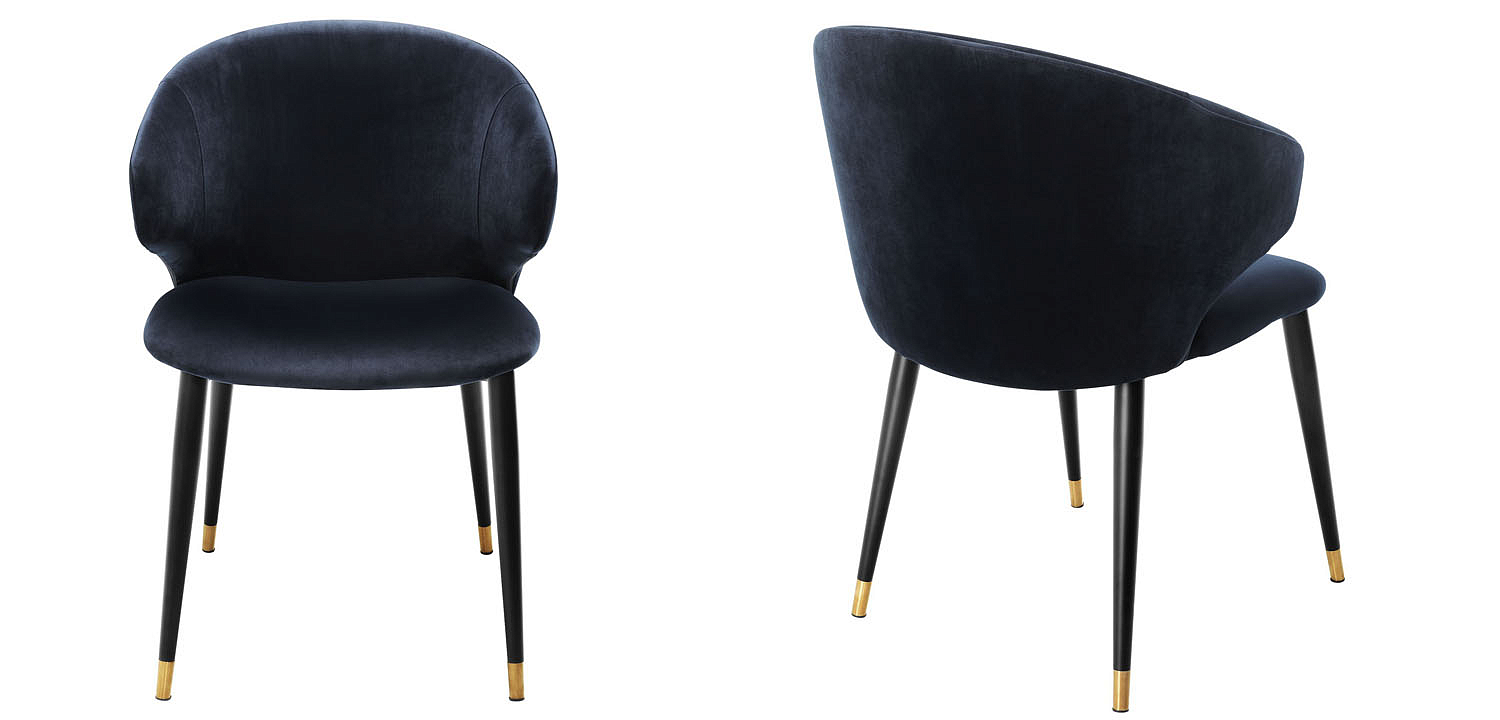 Стул Eichholtz DINING CHAIR VOLANTE blue Стул Eichholtz DINING CHAIR VOLANTE blue - Loft-Concept в Саратове