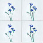 Плитка с узором Васильки варинант исполнения - 1 | Loft Concept в Саратове