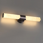 Бра с вытянутым цилиндрическим плафоном из белого алебастра на круглом основании Темная Латунь Cryptocrystalline Stone варинант исполнения - 2 | Loft Concept в Саратове