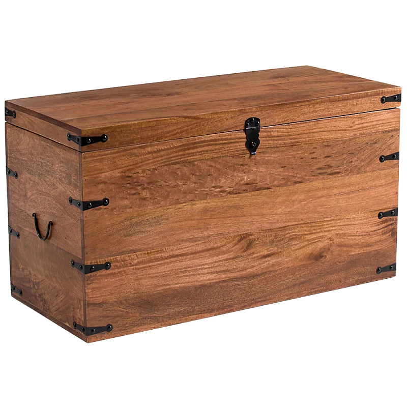 Деревянный сундук из массива манго Mango Wooden Chest Brown Коричневый Деревянный сундук из массива манго Mango Wooden Chest Brown Коричневый в Саратове | Loft Concept