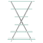 Стеллаж со стеклянными полками на стальном каркасе X-ray варинант исполнения - 2 | Loft Concept в Саратове