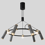 Люстра круглая с 9-ю цилиндрическими плафонами на магнитном креплении Bronze Concert варинант исполнения - 3 | Loft Concept в Саратове