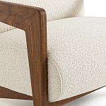 Кресло Avalon White Boucle из массива ореха варинант исполнения - 5 | Loft Concept в Саратове