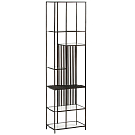 Стеллаж из металла и стекла Menzie Black Stripes Metal Rack варинант исполнения - 2 | Loft Concept в Саратове
