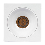 Встраиваемый спот светодиодный квадаратный белого цвета с круглым углублением Ombra Lux  варинант исполнения - 2 | Loft Concept в Саратове