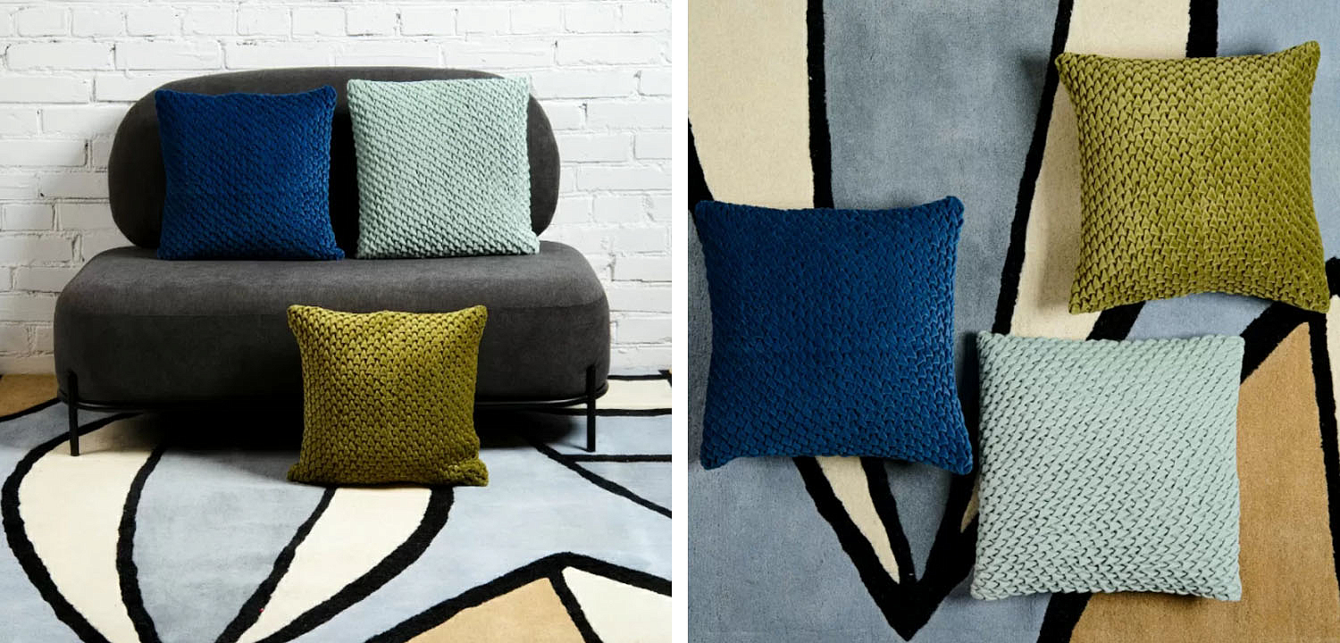 Подушка Purnama Quilting blue Подушка Purnama Quilting blue - Loft-Concept в Саратове