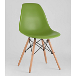 Пластиковый стул на ножках из массива бука Eames Green варинант исполнения - 1 | Loft Concept в Саратове