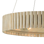 Люстра круглая из толстых деревянных реек Natural Style варинант исполнения - 1 | Loft Concept в Саратове