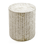 Приставной круглый столик инкрустация костью Bone Inlaid Round  Stool варинант исполнения - 2 | Loft Concept в Саратове