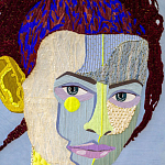 Картина с вышивкой Портрет wall panel People with the yellow ear 2 варинант исполнения - 1 | Loft Concept в Саратове