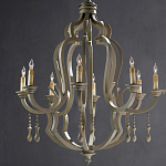 Люстра деревянная с подвесками Gray Curved Profile варинант исполнения - 2 | Loft Concept в Саратове