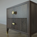 Тумба прикроватная с двумя ящиками Elsa Dreams Walnut варинант исполнения - 3 | Loft Concept в Саратове