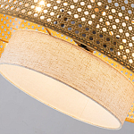 Подвесной светильник с декоративным поясом из плетеного бамбука Biuloggicu варинант исполнения - 6 | Loft Concept в Саратове