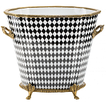 Фарфоровое кашпо Black and white square варинант исполнения - 1 | Loft Concept в Саратове